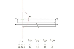 Душевая дверь Veconi Vianno 90, черный (VN33B-90-01-C7) - 3