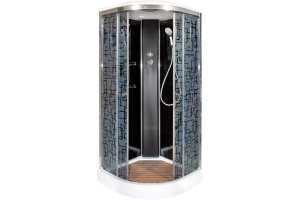 Душевая кабина DETO BM1510BLACK с средним поддоном