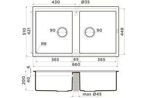 Мойка кухонная Omoikiri Kitagawa Artceramic/белый (4993806) - 2
