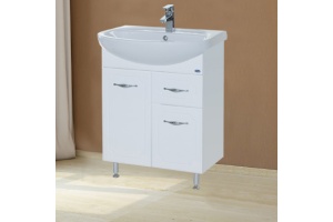 Тумба с раковиной Bellezza Стелла 65 1 ящик белая