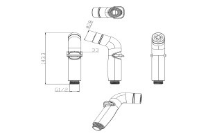 Комплект аксессуаров Lemark LM8077C для биде, хром - 3