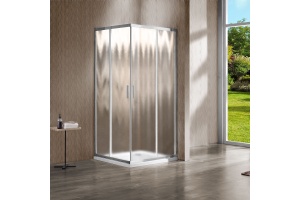 Душевой уголок Vincea Garda VSS-1G100CH 100x100, профиль хром, стекло шиншилла