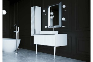 Тумба под раковину Armadi Art Vallessi Avangarde 100 белый - хром - 3