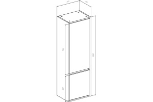 Шкаф-пенал Bellezza Лоренцо L, дуб светлый - 3