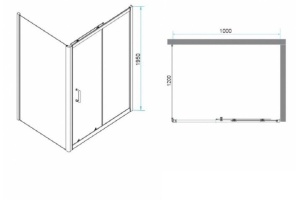 Душевой уголок RGW Passage PA-74 100x120 профиль хром стекло прозрачное - 3