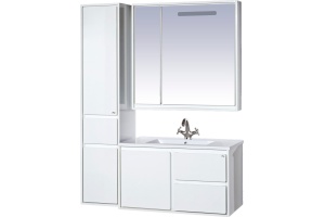 Тумба для комплекта Misty Барселона 90 белая эмаль - 3