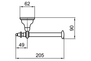 Держатель туалетной бумаги Webert Ottocento (AM500801065) - 3
