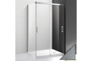 Душевой уголок Cezares Tandem Soft AH-2-120/90-P-Cr-L стекло punto