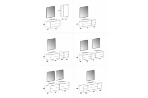 BELLAGIO Столешница из искусственного мрамора, 50187 Bianco  141х46 - 3