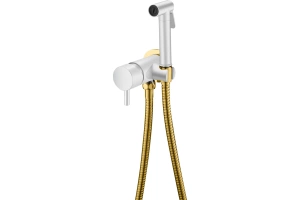 Гигиенический душ Boheme Uno белый, золото (467-WG)