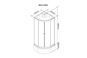 Душевая кабина Parly Classic CM86 85х85, с поддоном, монтаж без силикона - 2