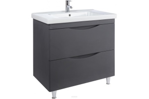 Санриса-80 тумба с 2 ящ. серебро (ПВХ)