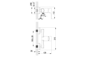 Смеситель для душа Lemark plus Factor хром (LM1603C) - 2