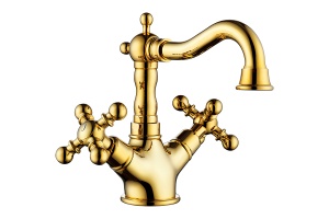 Смеситель для раковины Gappo золото глянцевый