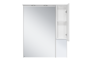 Зеркало-шкаф Misty Чегет 85 правое белое глянцевое - 2