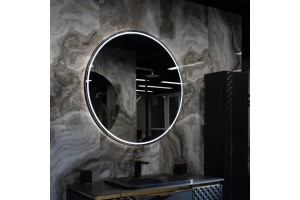 Зеркало Armadi Art Rombo 100 с подсветкой черный