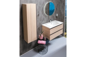 Тумба под раковину Armadi Art Capolda 85 светлое дерево - черный - 3