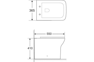 Чаша для унитаза приставного BelBagno Romano BB248CBR - 3