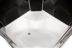 Душевая кабина Deto BM 90х90 с подсветкой и гидромассажем, хром (BM4590NLED+GMBLACK) - 3