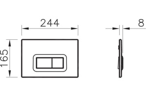 Кнопка смыва Vitra Concealed Cisterns хром (740-0680) - 2