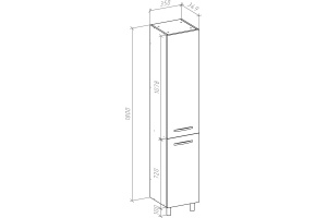 Шкаф-пенал Bellezza Анкона 35 R - 3