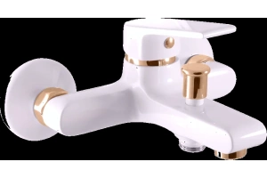 Смеситель для ванны с душем Rav Slezak Colorado белый - золото