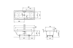 Стальная ванна Kaldewei Cayono Duo 170x75 с покрытием Easy-Clean - 3
