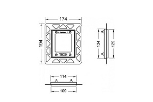 Рамка монтажная, TECEloop Urinal, белая - 2