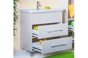 Тумба с раковиной Бриклаер Чили 80 светлая лиственница С - 3