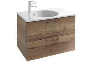 EB2522-R5-E52  Rive Gauche Мебель для раковины-столешницы EXAW112-Z/ EB2562, 80 см, ДУБ ТАБАК/ ручки ХРОМ