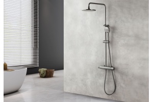 Душевая стойка Lemark Bronx c термостатом, графит LM3770GM - 2