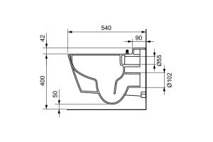 Чаша для унитаза подвесного TECE One 9700200 - 2