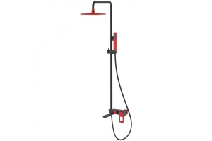 Душевая стойка Boheme Q черная с красным