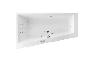 Акриловая ванна Excellent Sfera Slim 170х100 левая белая с гидромассажем