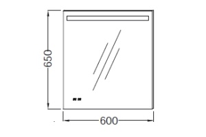 Зеркало в ванную Jacob Delafon  60 см (EB1430-NF) - 2