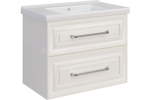 Тумба под раковину без столешницы ASB-Woodline Валенца 80 слоновая кость - 3