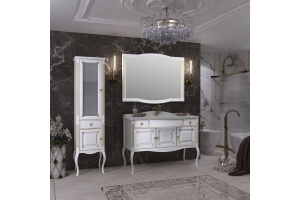 Тумба с раковиной Opadiris Лаура 120 белая с патиной - 3