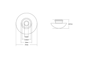 Накладка для донного клапана Abber золотая - 2