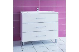 Тумба с раковиной напольная Санта Омега 100 белый