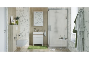 Душевой уголок STWORKI Дублин DE019SC9090200 90x90 см профиль хром матовый, стекло матовое, квадратный - 2