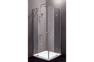 Душевой уголок Cezares Verona 100х100 хром стекло прозрачное - 2