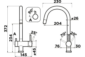 Смеситель Omoikiri Yamada 4994337 для кухонной мойки - 3