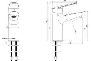 Смеситель Swedbe Ares 1960 для раковины с гигиеническим душем - 2