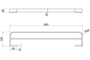 Полотенцедержатель двойной Allen Brau Infinity 60 хром - 2