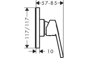 71612000 HG Logis Loop смеситель для душа (внешняя часть) - 2