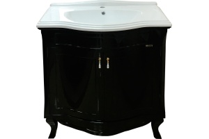 Мебель для ванной Misty Дайна 85 черная, с подсветкой - 3