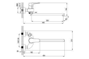 Смеситель для ванны Lemark Shift хром (LM4317C) - 2