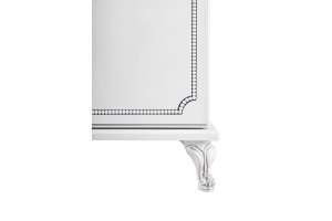 Шкаф-пенал Vod-Ok Мариэль 40 L с бельевой корзиной белый, патина серебро - 3