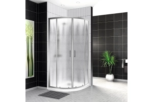 Душевой уголок BelBagno Uno 90х90 профиль хром стекло рифленое - 2