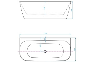 Акриловая ванна Allen Brau Priority 1 170x80, белая матовая - 2